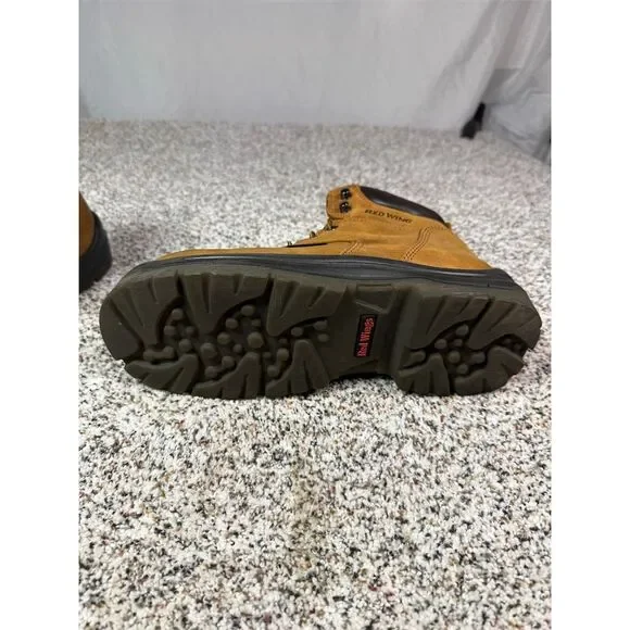 Red Wing Men's King Toe Work Boots Brown Steel Toe Size 9.5 Waterproof - Picture 6 of 11